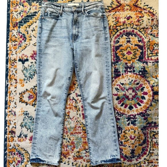 MOTHER Superior The Swooner Rascal Ankle Jeans Womens Size 28 Signs & Symbols - Picture 3 of 12